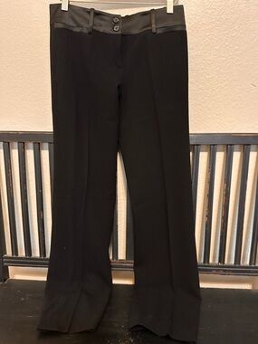 Luisa Spagnoli Black Boot Cut Dress Pants size 42 (6)